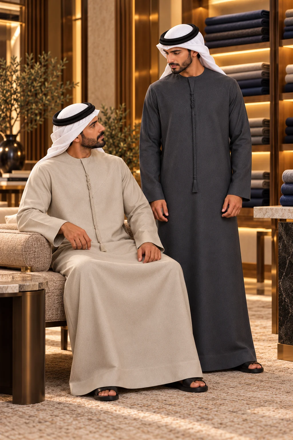 تفصيل إماراتي شتوي في مشغل فاخر
